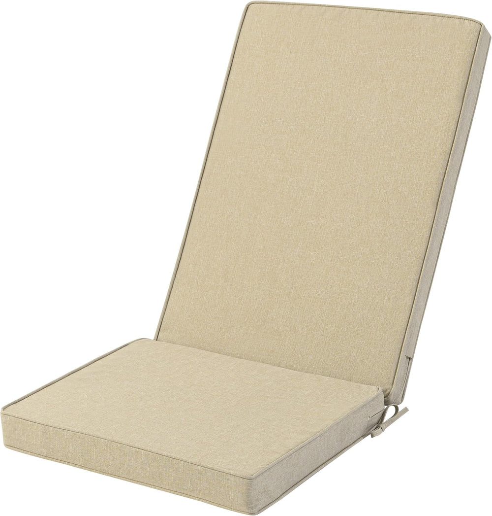 Adirondack Chair Cushion - Removable Cover, Water-Repellent & Fade-Resist...