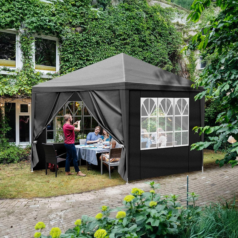 10x10 FT Party Tent, Outdoor Wedding Tents for Parties, Canopy Event Tent wit...