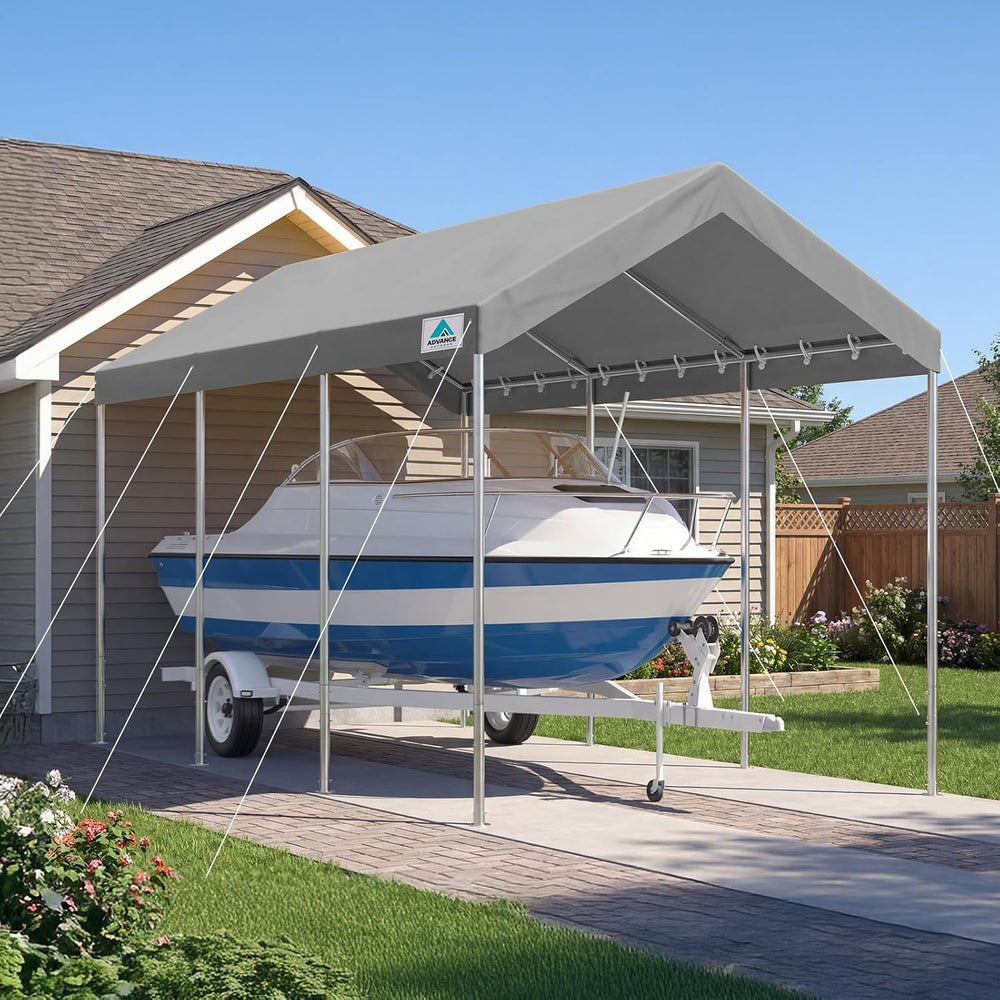 ADVANCE OUTDOOR 10x20 ft Heavy Duty Carport Potable Car Canopy Garage Party T...