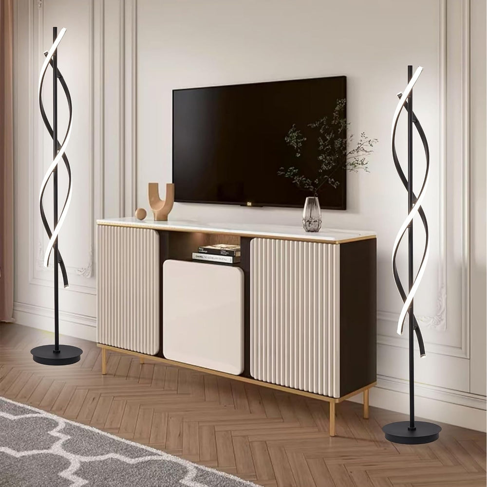 NKU Spiral Floor Lamp for Living Room Modern LED Floor Light with Remote Dimm...