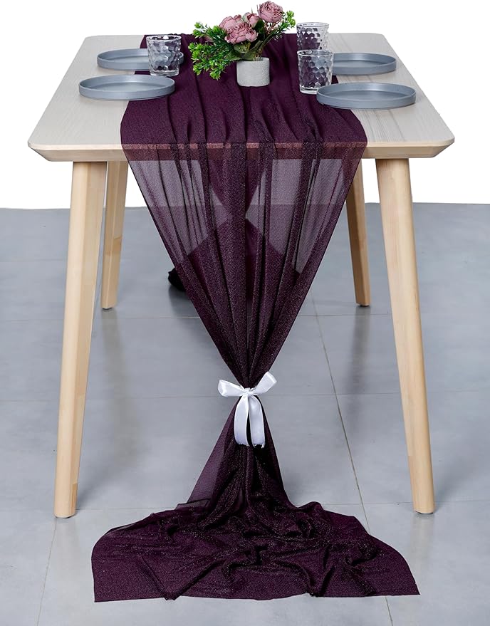 MDS Halloween Chiffon Table Runner - 5 Pack, 29 x 170 Inches, 14ft Each - She...