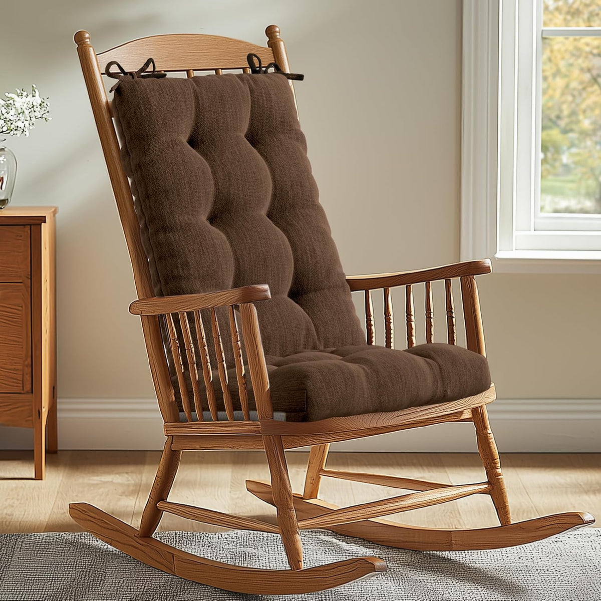 codi rocking chair cushions indoor, water-resistant, brown 1, main product view