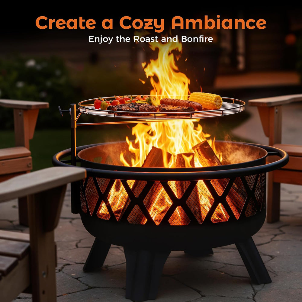 Bali Outdoors Outdoor Fire Pits for Outside Wood Burning Fire Pit for Wood