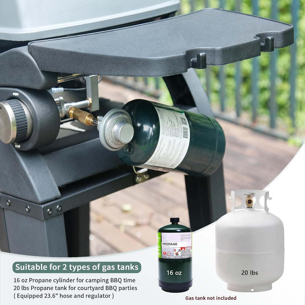 MASTER COOK Single Burner Propane Gas Grill, 11,500 BTU Portable Tabletop Bar...