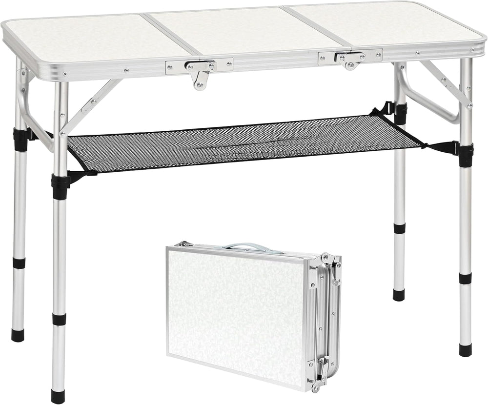 Small Folding Table 3 Foot,Compact Foldable Portable Camping Table