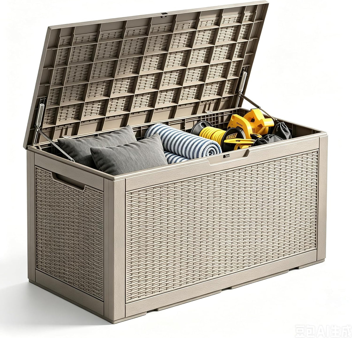 120 gallon deck box,lockable outdoor storage box gas, main product view