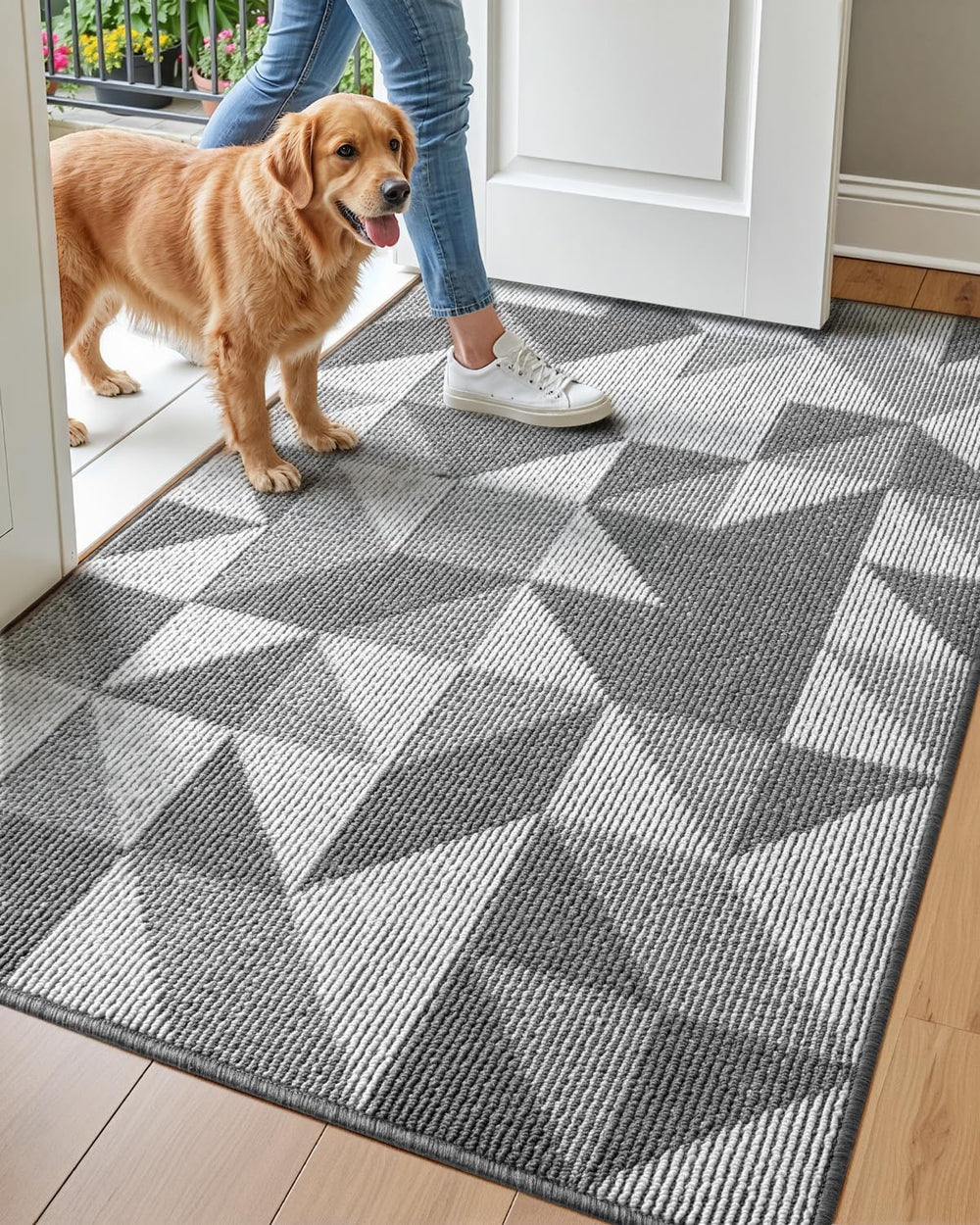 DEXI Front Door Mats for Entryway, 36x60 Non Slip Washable Entry Doormat