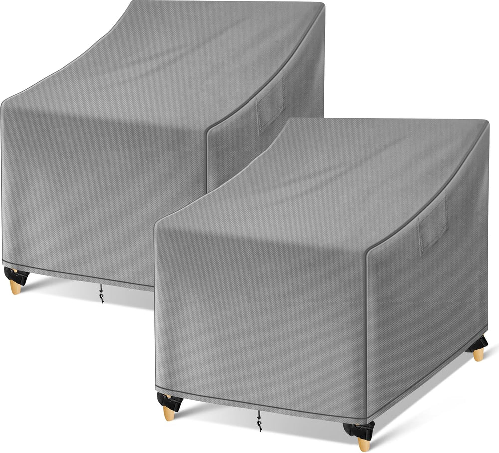 WLEAFJ Outdoor Chair Covers Waterproof, Gray Lawn Patio Furniture Covers, Hea...
