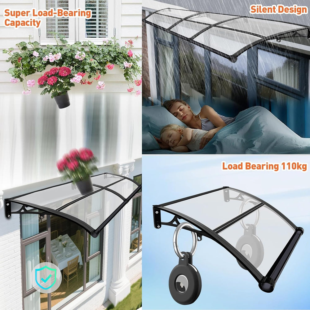 Window Awning & Door Canopy with Built-in Drainage System. UV, Rain &...
