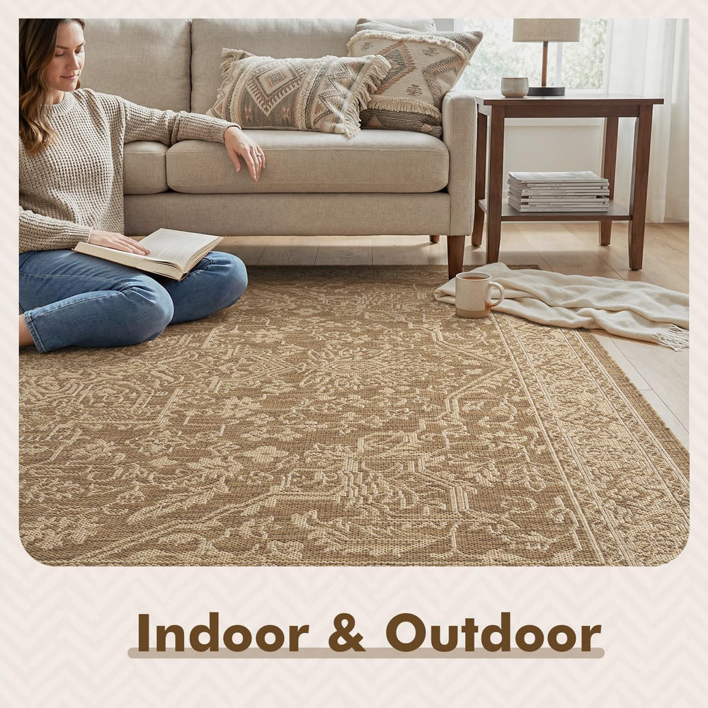 MontVoo-Outdoor Rug-Patio Rug 5x7 ft Polypropylene Indoor Outdoor Rugs Carpet...