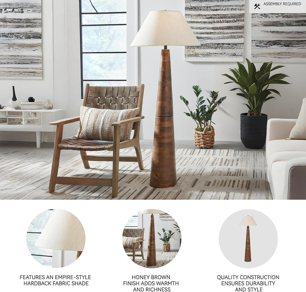 Signature Design by Ashley 1-Piece Contemporary Wood Floor Lamp