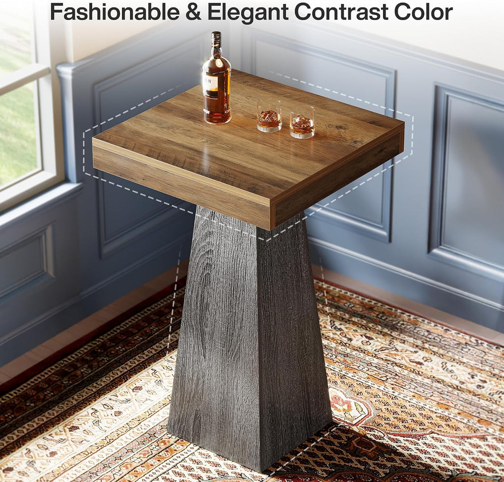 Tribesigns Bar Table, 39.96" High Pub Table for Small Space, Home Bar Sm...