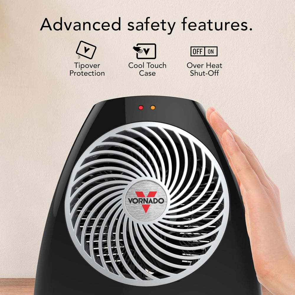 Vornado VH202 (2025) Personal Space Heater, Advanced Safety Features, 2 Heat ...