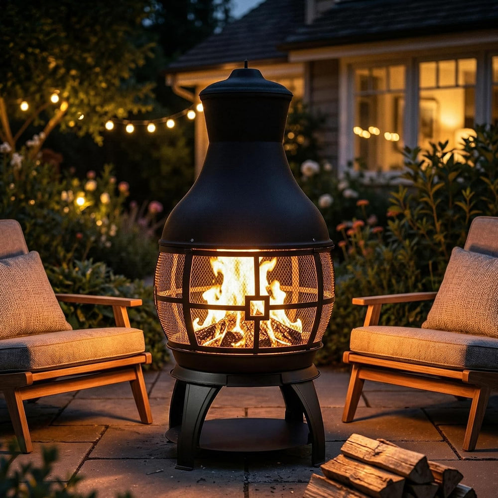 BALI OUTDOORS Chiminea Outdoor Fireplace