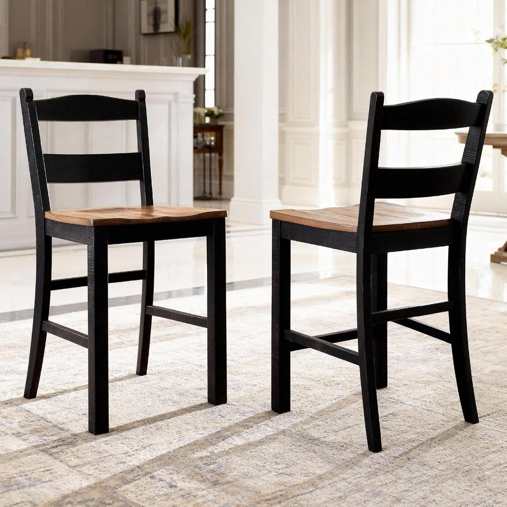 Signature Design by Ashley Counter Height Bar Stools, Set of 2, Farmhouse