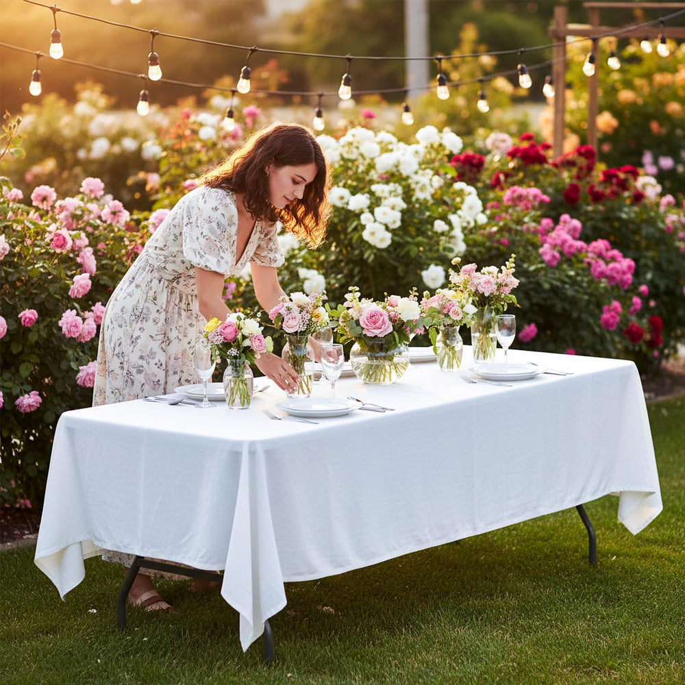 FDW | 8FT Folding Table | White | Portable Plastic Table