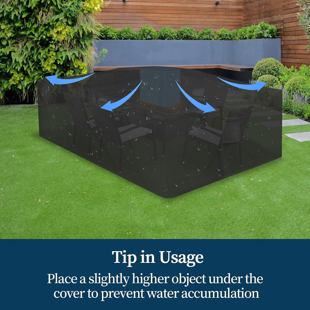 Easy-Going Rectangle Patio Furniture Cover Waterproof Outdoor Dining Table an...
