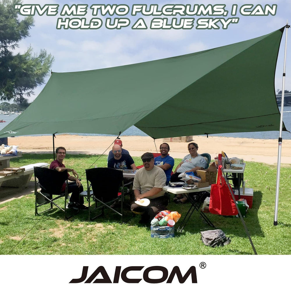 JAICOM Adjustable Tarp Poles, Tent Poles for Camping, Set of 2, 7'6"...