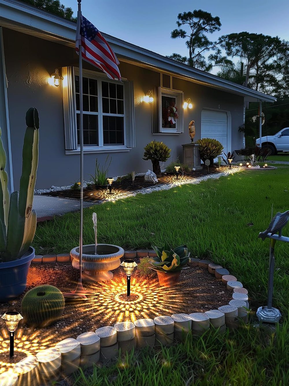 SOLPEX Solar Pathway Lights, Waterproof Garden Decor 8 Pack Warm White