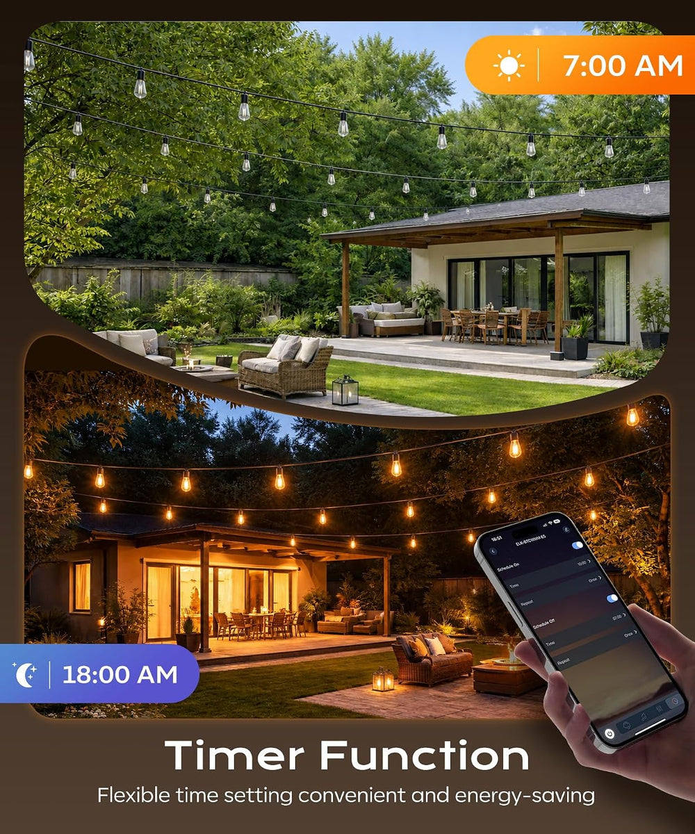 Outdoor String Lights, 100 FT Patio Lights for Outside