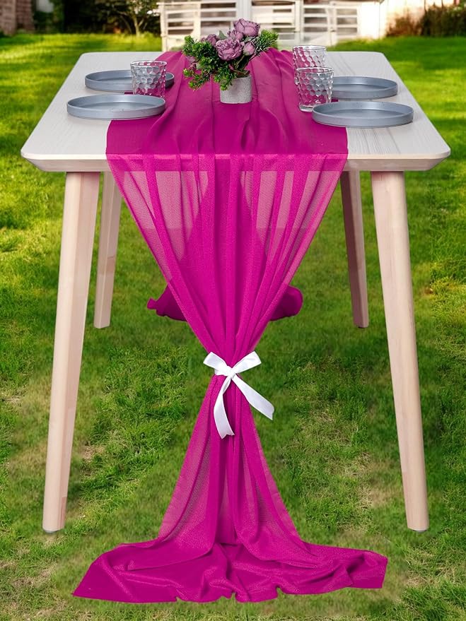 MDS Halloween Chiffon Table Runner - 10 Pack, 29 x 170 Inches, 14ft Each - Sh...