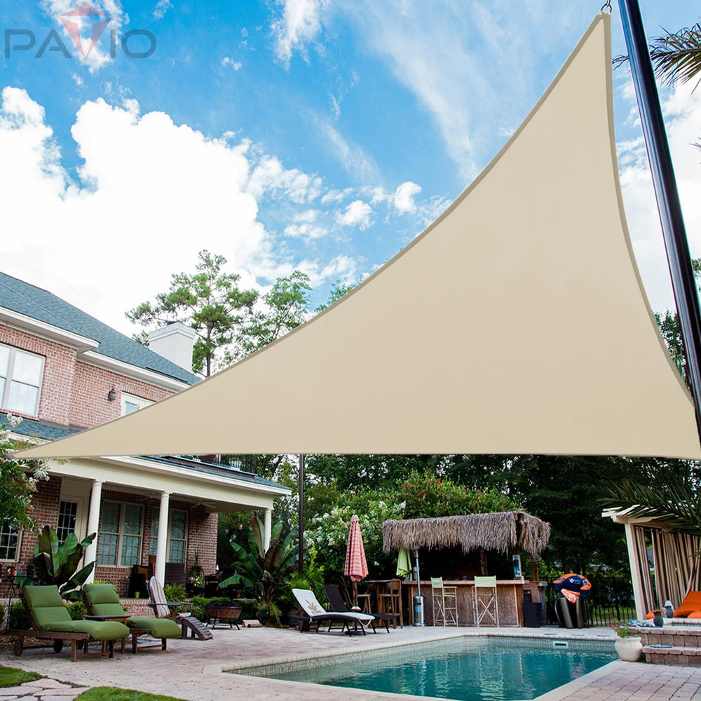 Patio Paradise 12' x 12' x 17' Waterproof Sun Shade Sail Triangle...