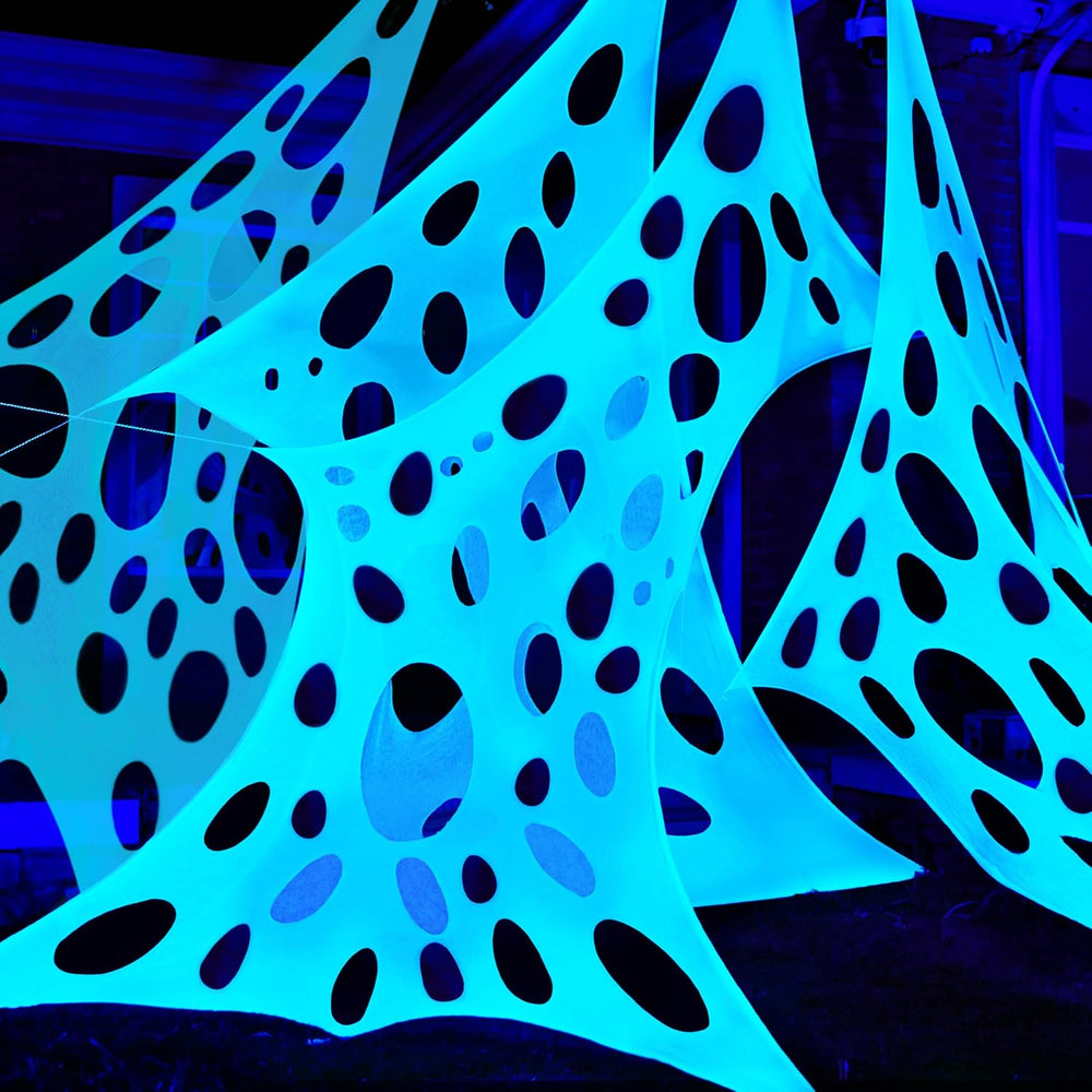 JOYIN 1000sqft Halloween Spider Web Decoration Outdoor, Glow-in-the-Dark Gian...