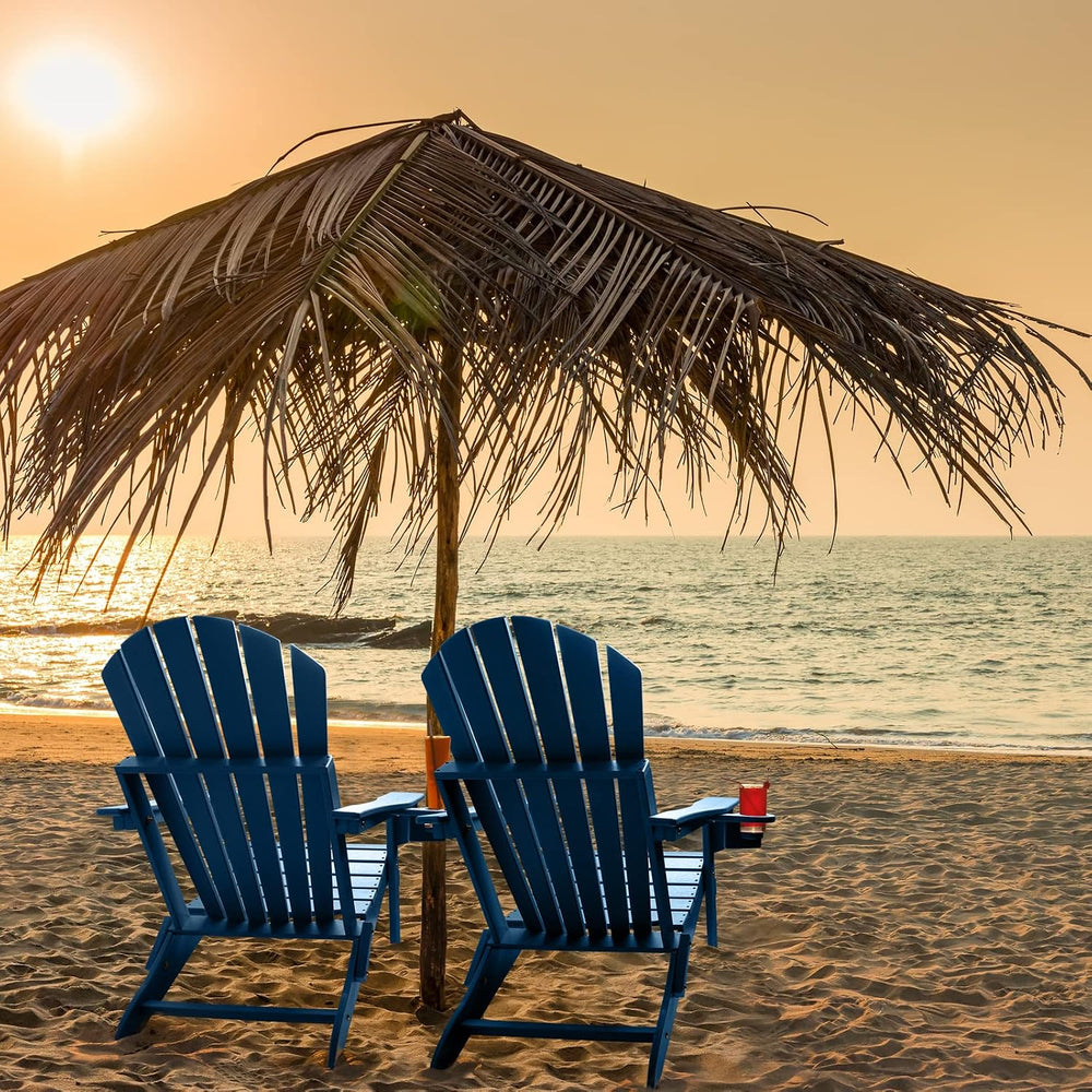 FUNBERRY Oversized Adirondack Folding Chair Set of 2, Fire Pit Chair 400LBS