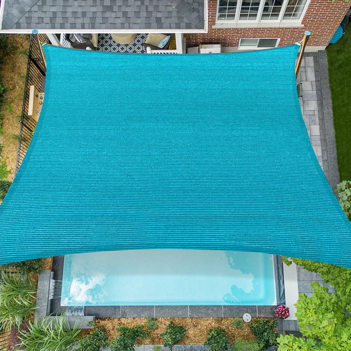 16'x20' sun shade sail rectangle outdoor uv block, main product view