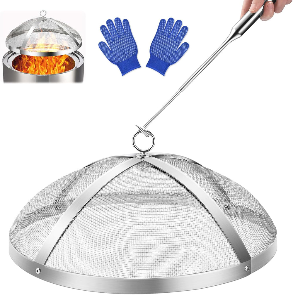 Fire Pit Spark Screen for Solo-Stove Bonfire 19.5", Stainless Steel Bonf...
