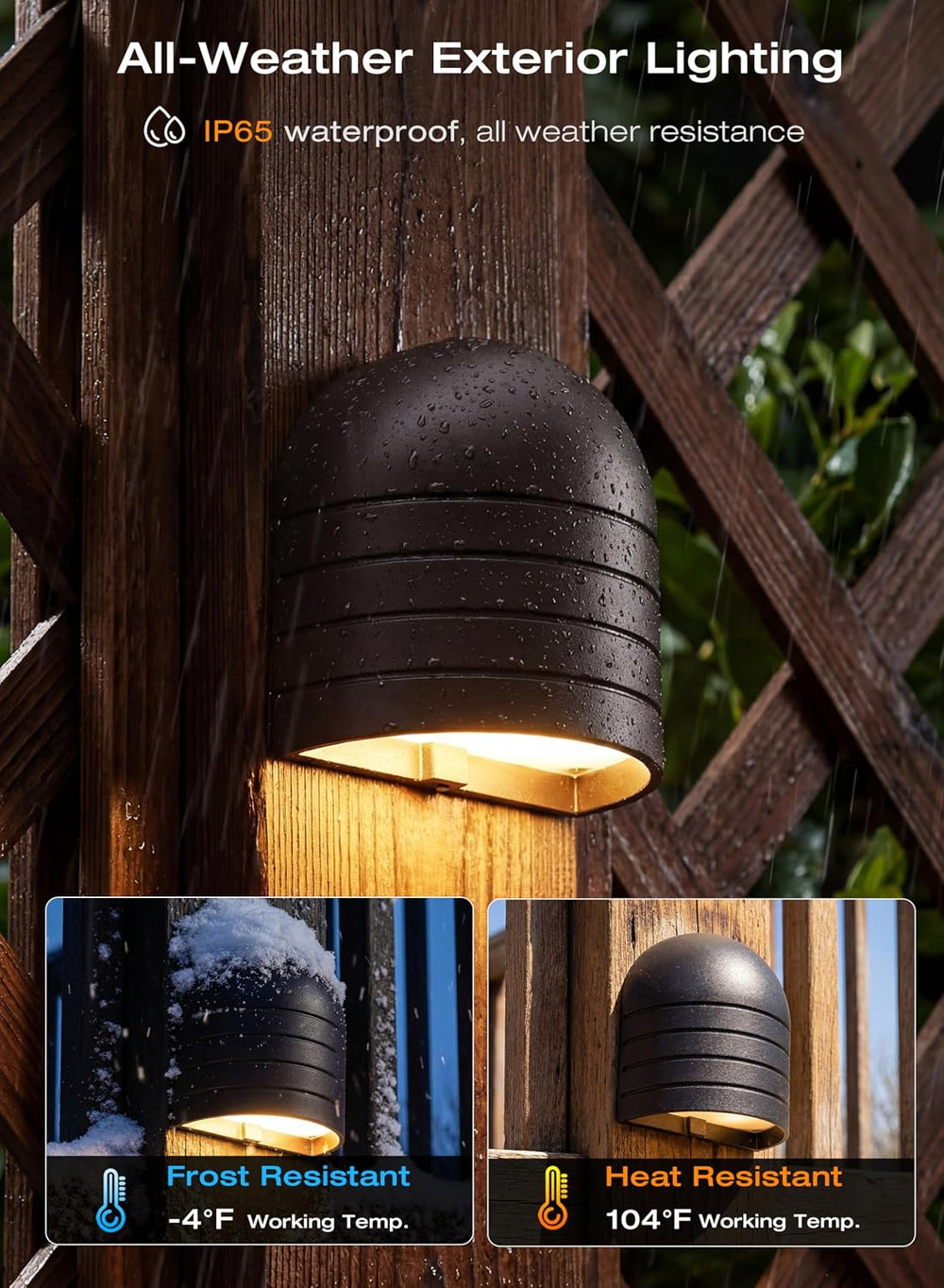 [12 Pack] CLOUDY BAY Low Voltage Fence Lights,12-24V AC/DC 5.5W LED Deck Ligh...