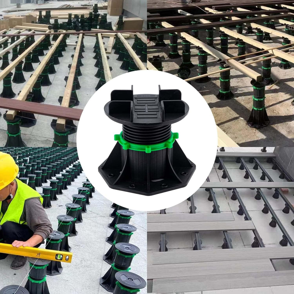 8Pack Adjustable Plastic Pedestal Paver,Floor Slate Support Floor Lift,Deck S...