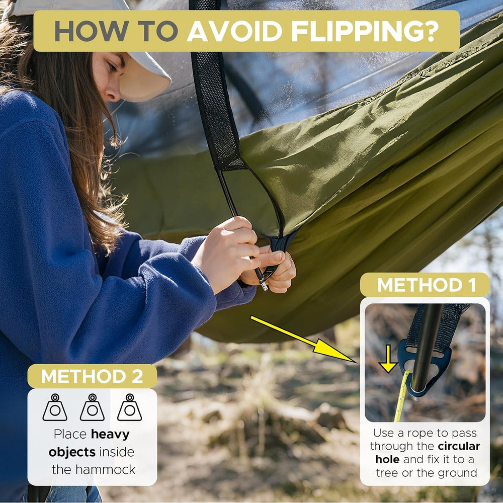 Sunyear Camping Hammock Tent - Portable Hammocks with Mosquito Net (Single/Do...