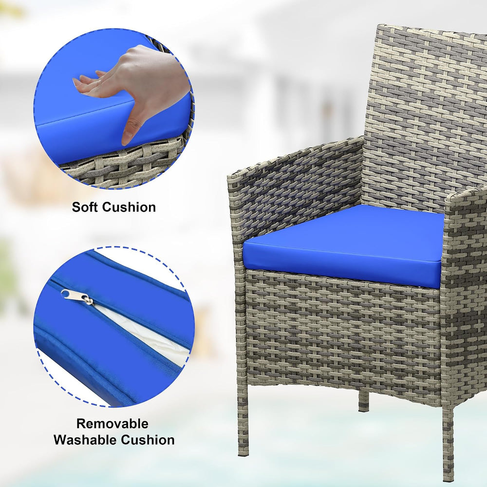 GarveeLife 3-Piece Patio Furniture Set, Rattan Outdoor Furniture with 2 Chair...