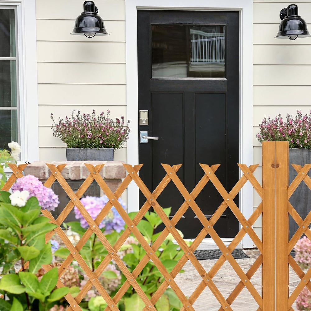 VINGLI 2 Packs Extendable Garden Fence, 27.55 Inch Tall Freestanding Accordio...