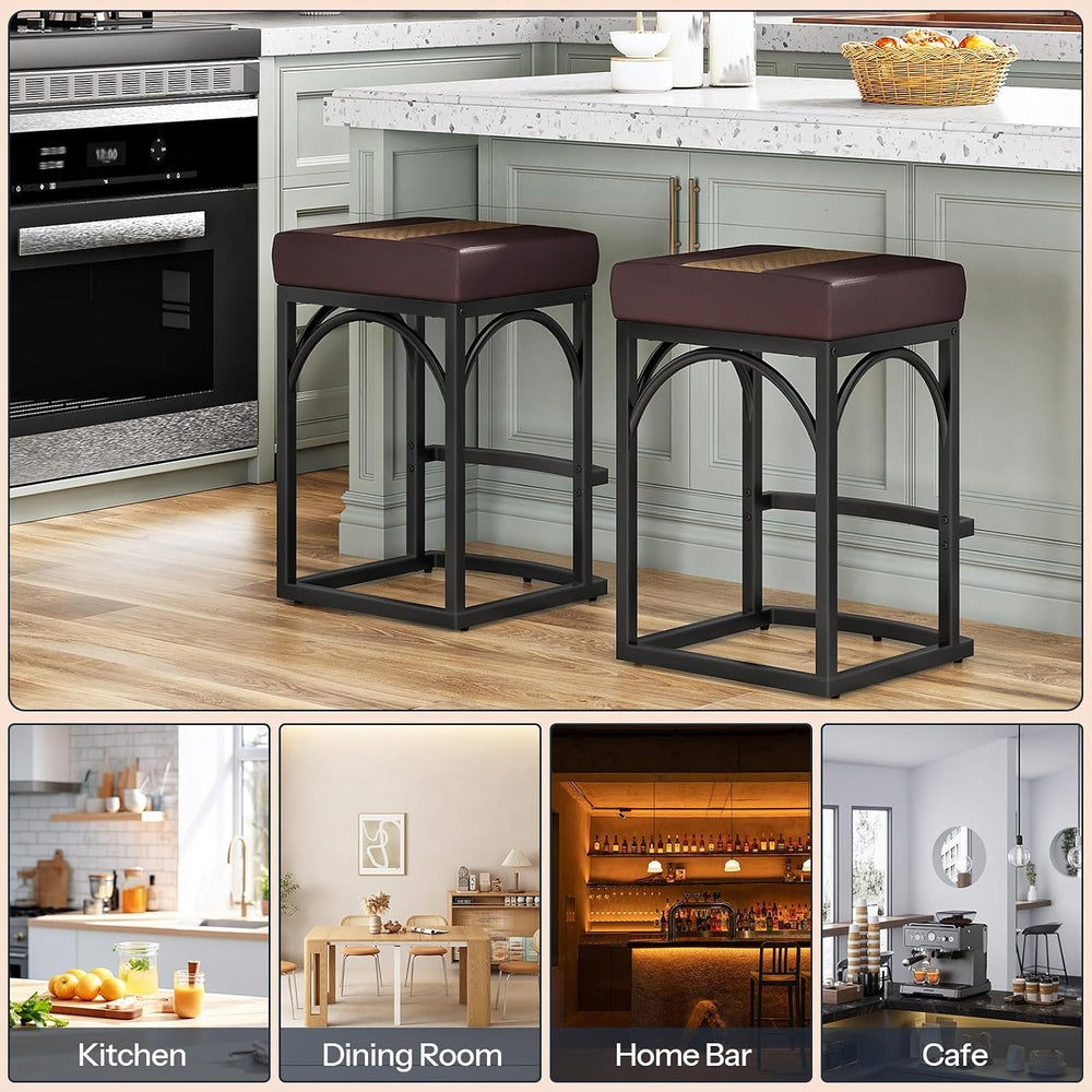 HOOBRO Bar Stools, Set of 2 Bar Stools