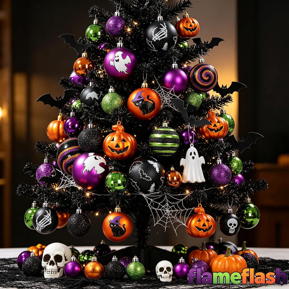45ct Halloween Ornaments Tree Decorations 2.36" Shatterproof Set