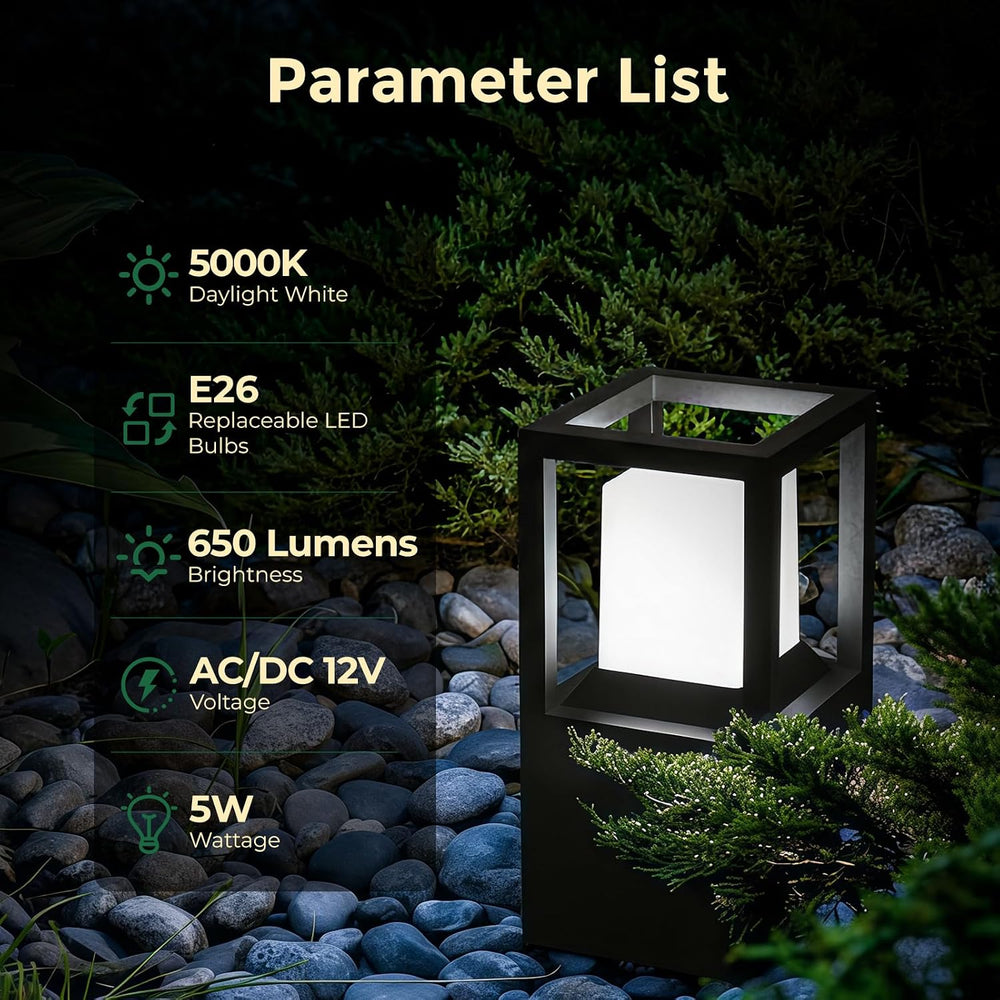 Gardencoin Landscape Bollard Lights Outdoor, Modern LED Column Light Super Br...