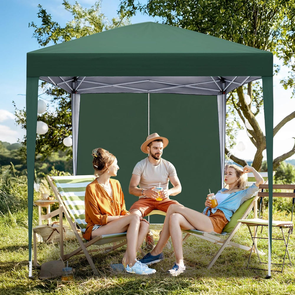 VINGLI 6.5x6.5 Pop Up Canopy Tent with Sidewalls, Outdoor Gazebo Canopy Tent,...