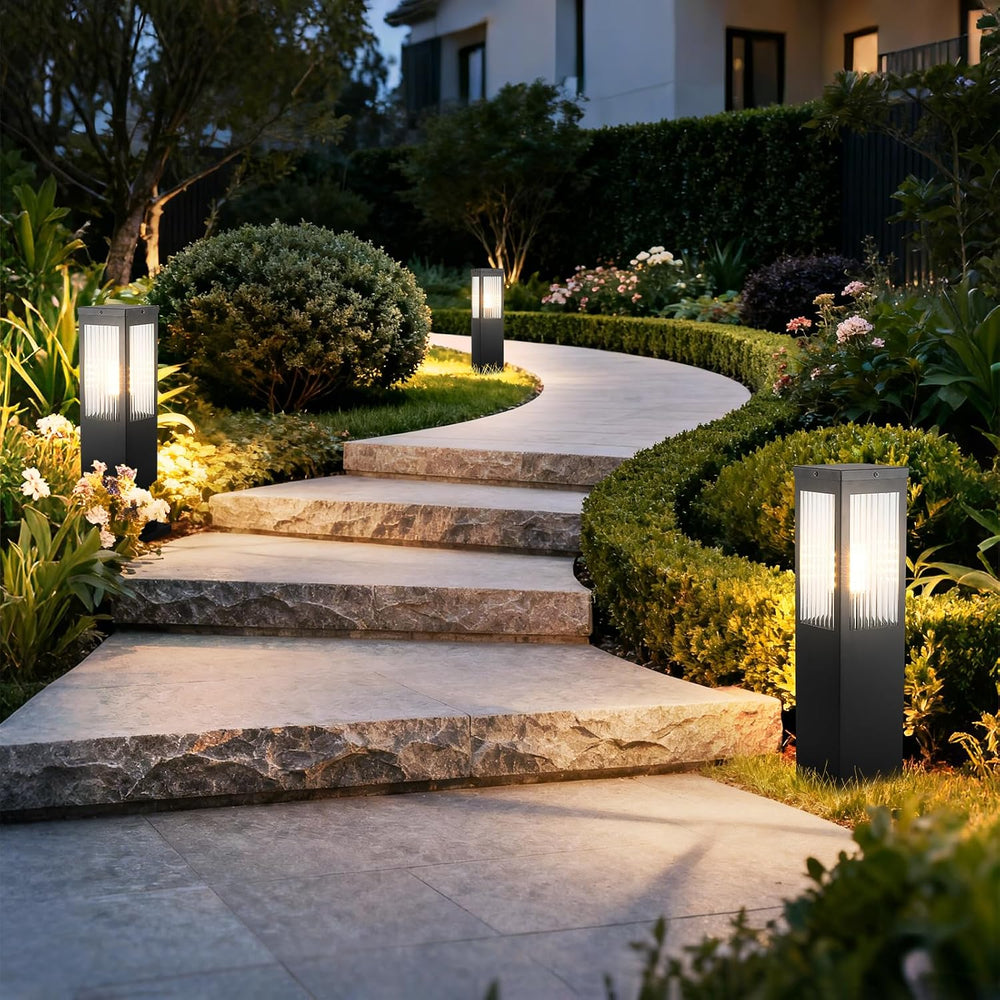 E26 Landscape Path Light,15.75 Inches Modern Outdoor 3000K Bollard Lighting