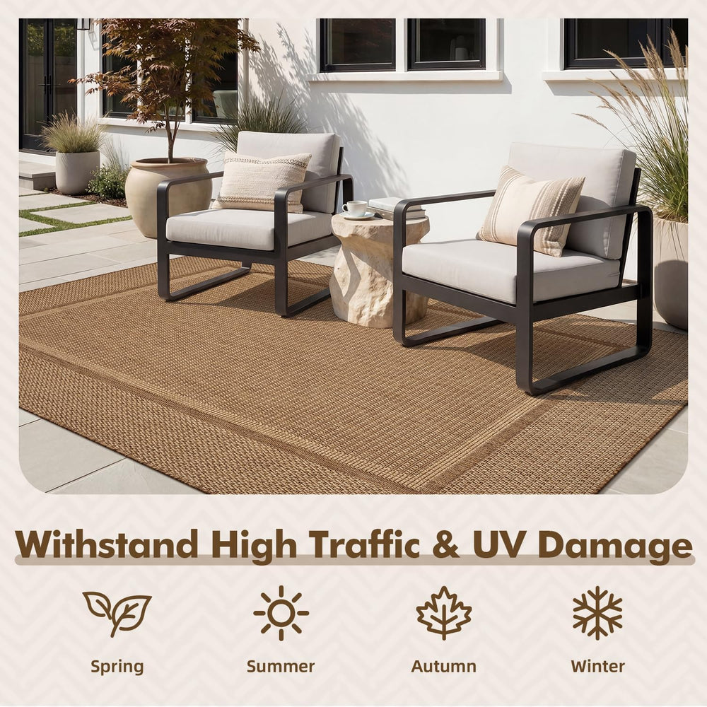 MontVoo-Outdoor Rug-Patio Rug 8x10 ft Polypropylene Indoor Outdoor Rugs Outdo...