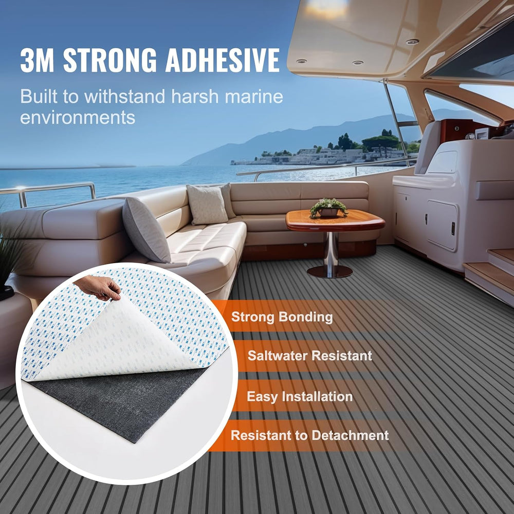 VEVOR Boat Flooring, EVA Foam Boat Decking 94.5" x 17.7", Non-Slip ...