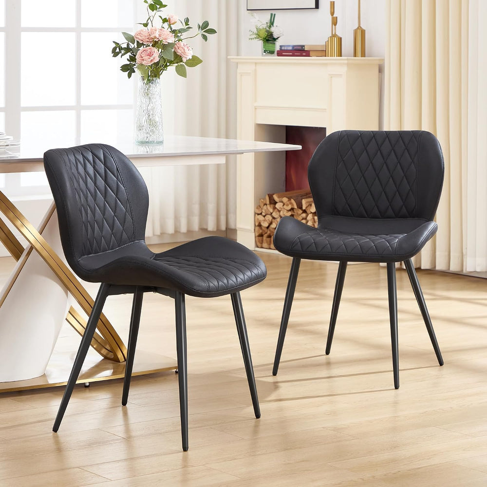 Dining Chairs Set of 2, Comfy Modern Dining Chairs with Thick Cushions, Uphol...