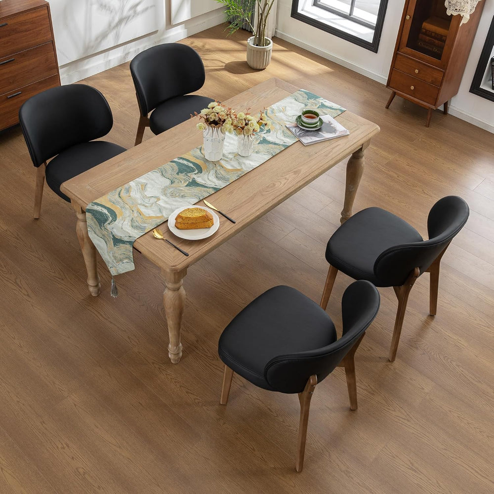 YOUNIKE Dining Chairs Set of 4 Modern Kitchen Dining Room Chairs Black