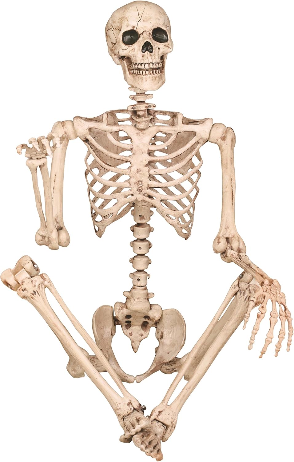 Crazy Bonez Original Pose-N-Stay Halloween Skeleton, 5 FT – Life-Size