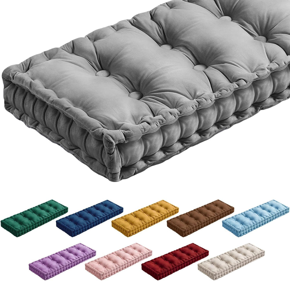 Threehoney Bench Cushions for Indoor Furniture 42x16 in Velvet Kitchen Dining...