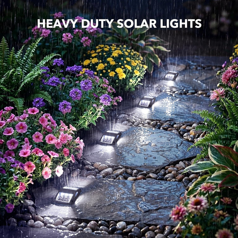 AGPTEK Solar Driveway Lights 12 Pack, White LED Deck Lights, Waterproof, Sola...