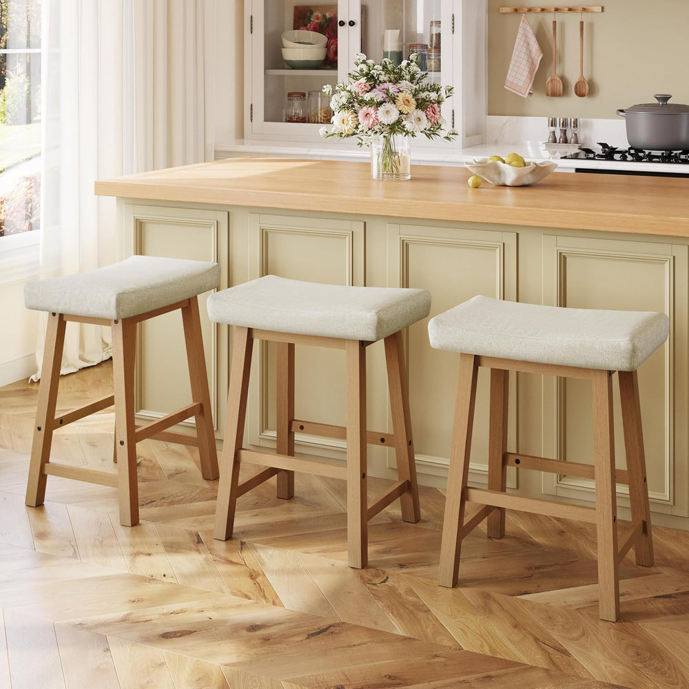 Yaheetech 24 Inch Counter Height Bar Stools Set of 3 Backless