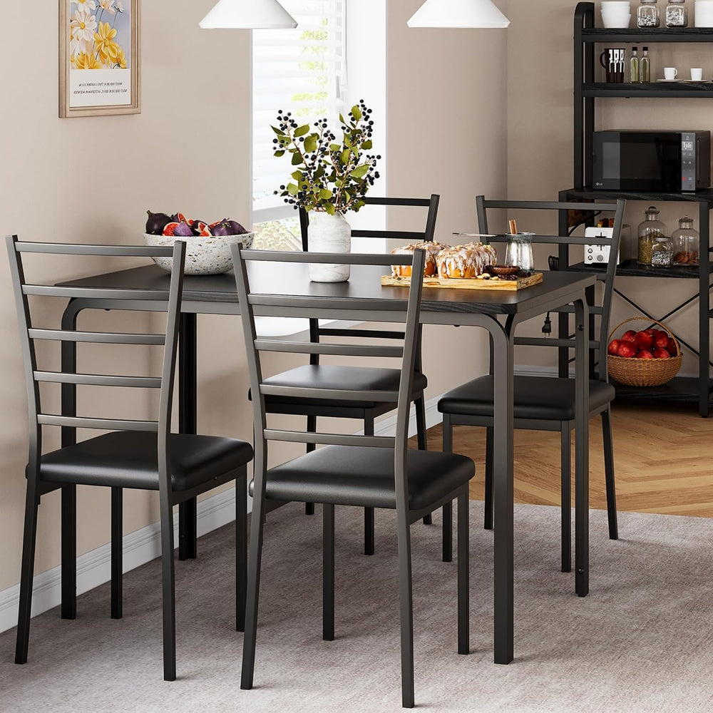 GarveeHome 5-Piece Kitchen Dining Room Table Chair Set for Small Space, Indoo...
