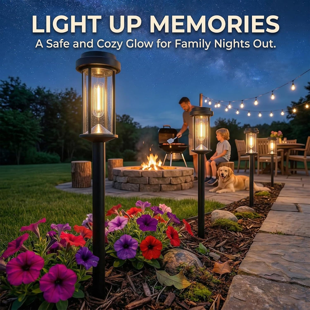 DERAYSION Solar Lights Outdoor, 8 Pack Upgraded Solar Pathway Lights, LED Sol...